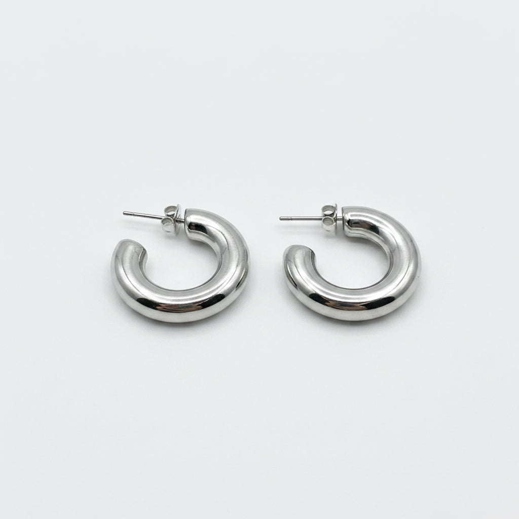 Silver hoops