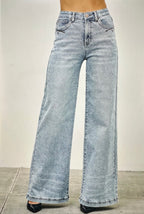 Saige Wide Leg Tummy Control Jeans