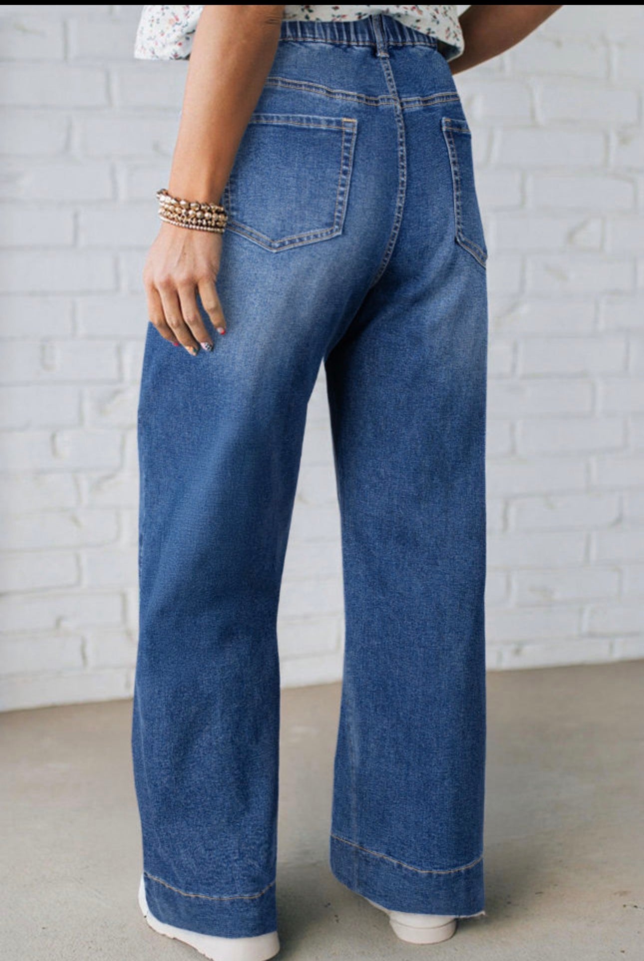 Plus Size Lace-Up Whiskered Denim Jeans
