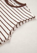 Mocha Stripe Sleeveless Top 🤎