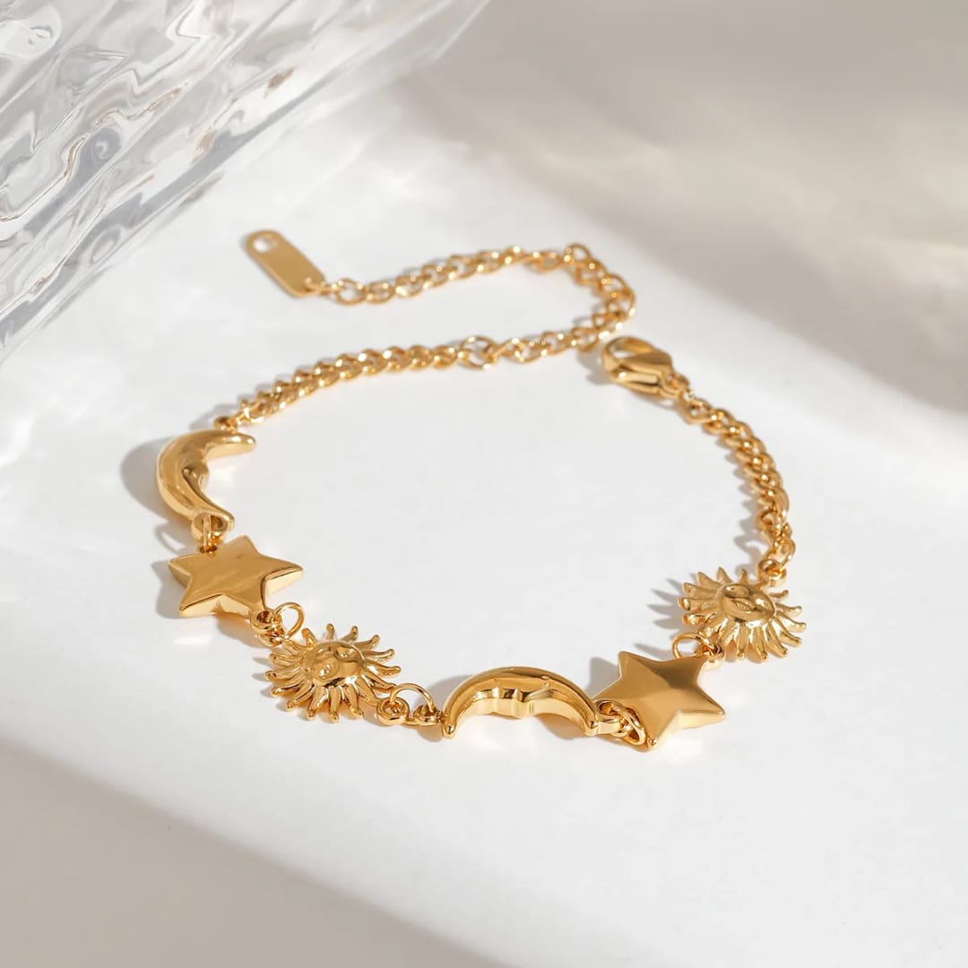 Stars, Moons & Sun Stainless Steel Bracelet
