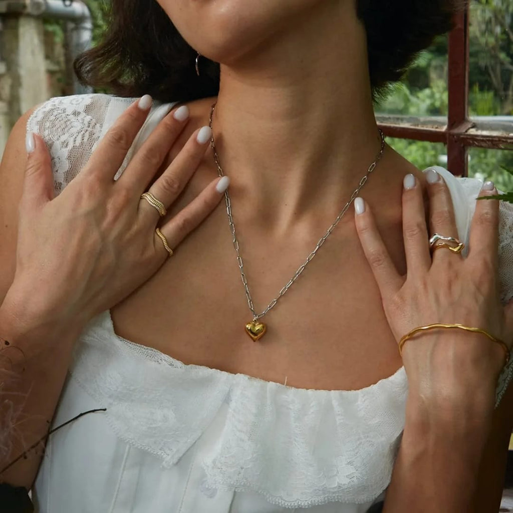 Silver & Gold Heart