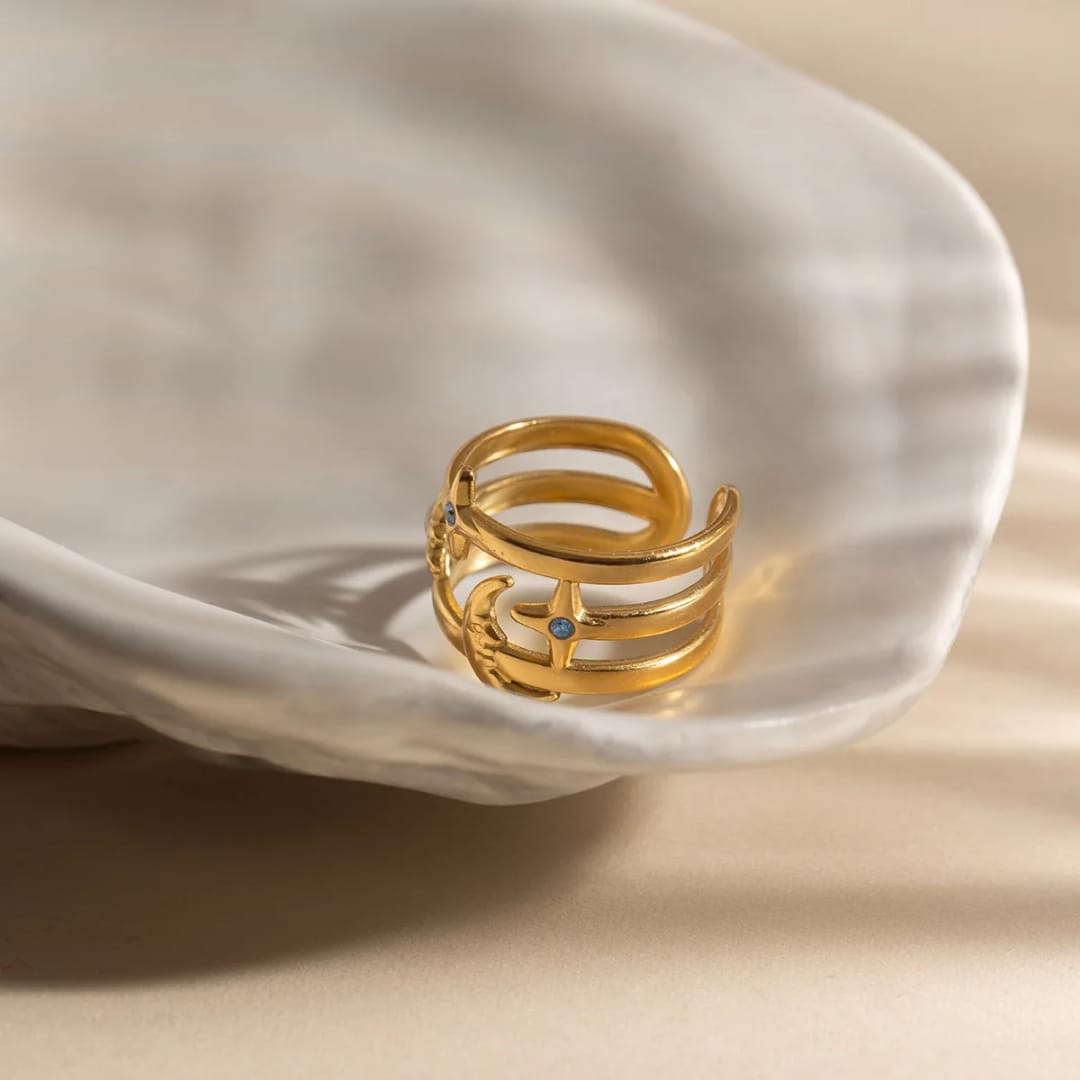 Moon & Stars Ring