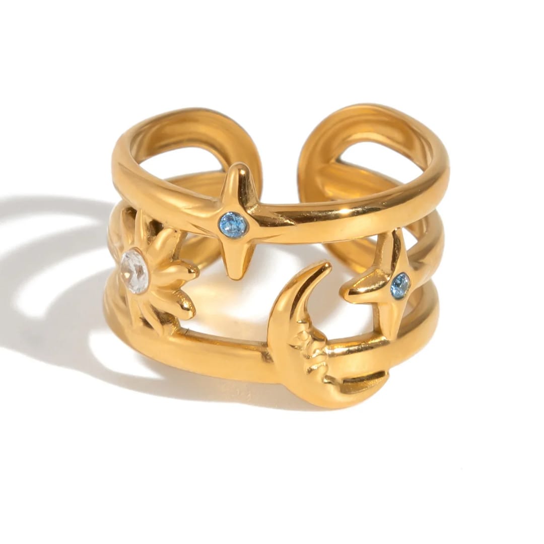 Moon & Stars Ring