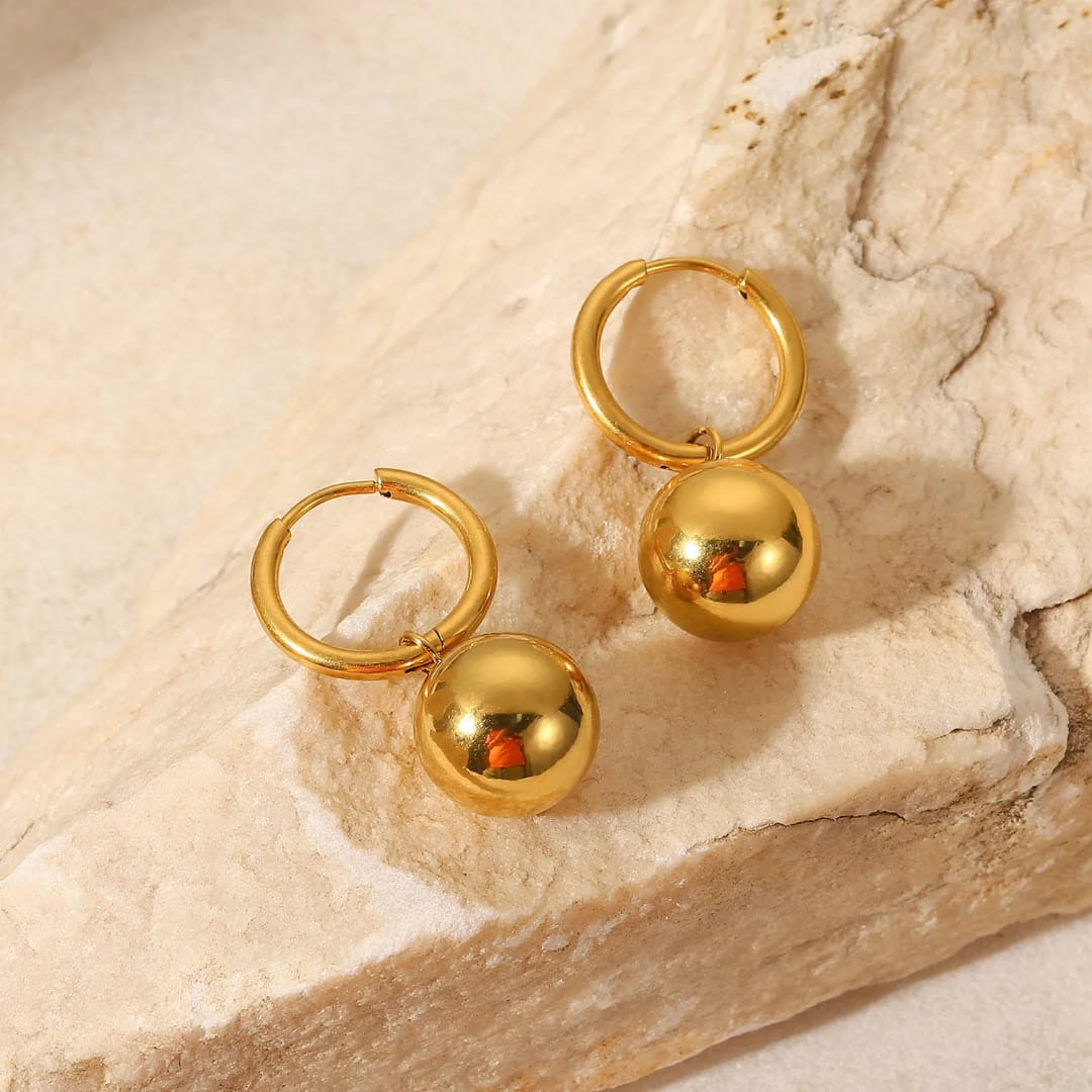Gold Stainless Steel Necklace, Bracelet & Earring Set
