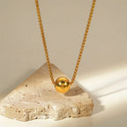 Gold Stainless Steel Necklace, Bracelet & Earring Set